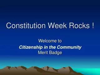 Constitution Week Rocks !