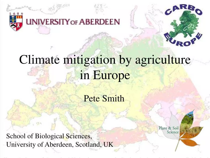 climate mitigation by agriculture in europe
