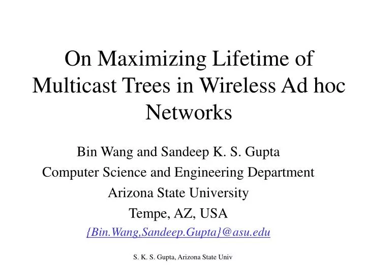on maximizing lifetime of multicast trees in wireless ad hoc networks
