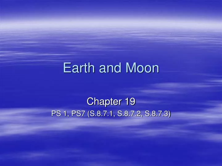 earth and moon