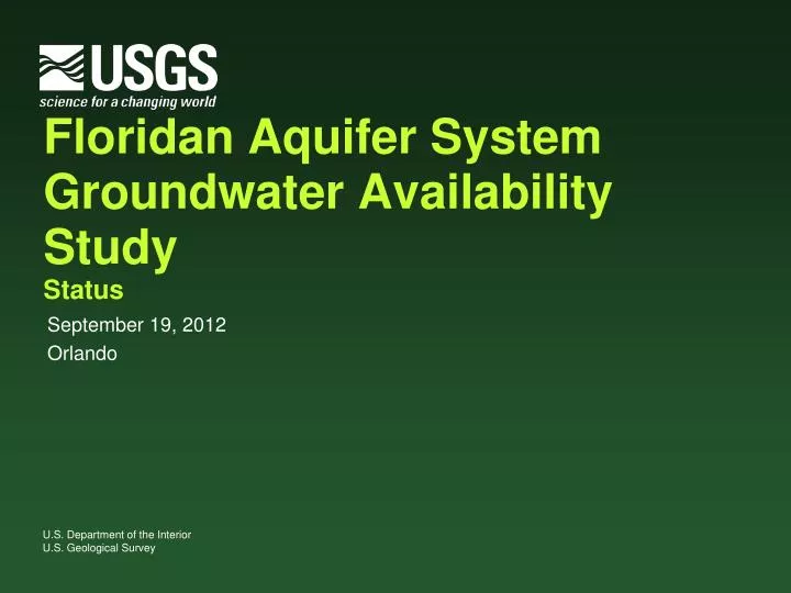 floridan aquifer system groundwater availability study status
