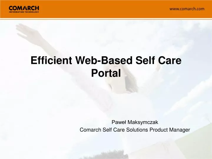 efficient web based self care portal
