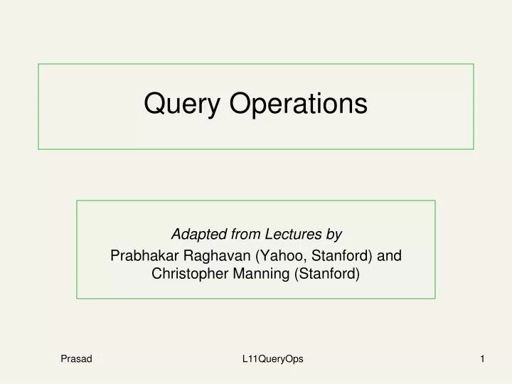query operations