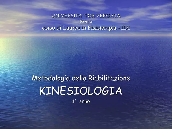 universita tor vergata roma corso di laurea in fisioterapia idi