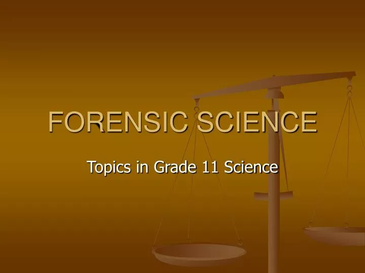 forensic science