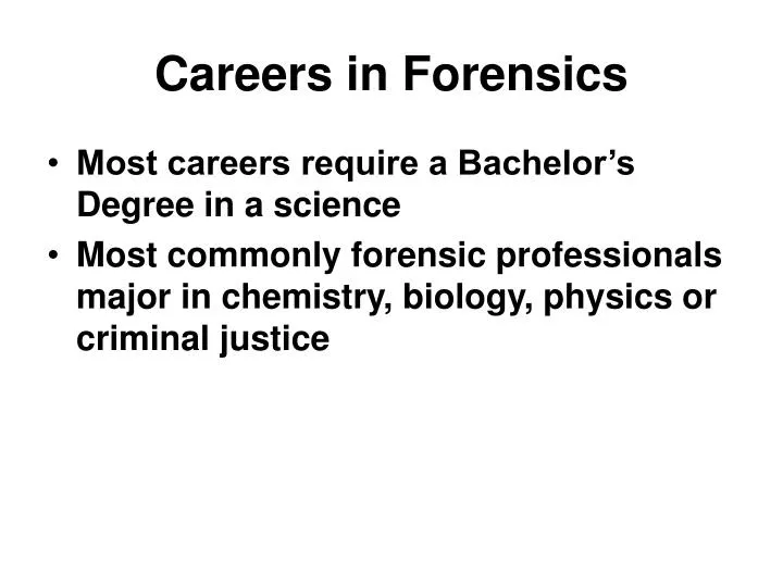 careers in forensics