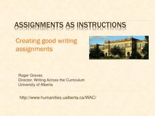 Assignments as instructions