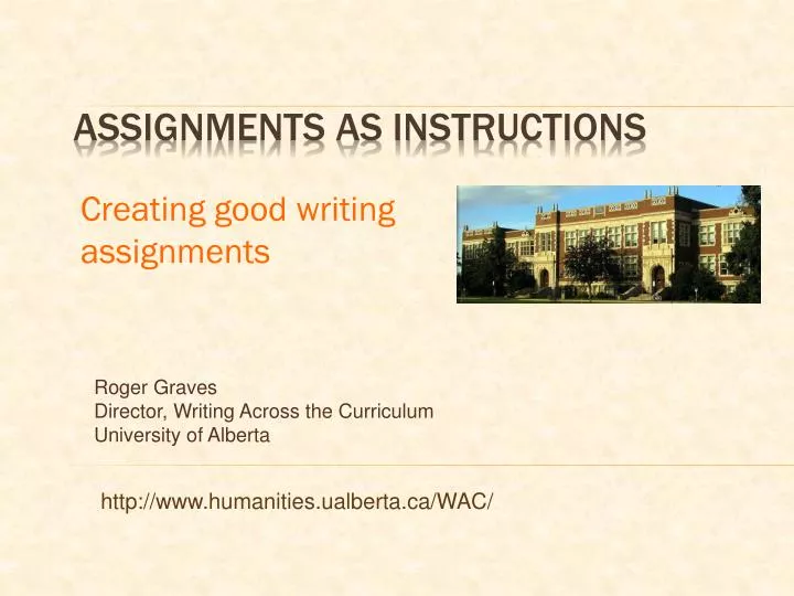 creating good writing assignments