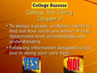 College Test Taking Chapter 9
