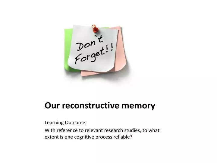 our reconstructive memory