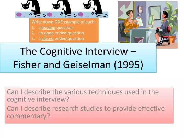 the cognitive interview fisher and geiselman 1995