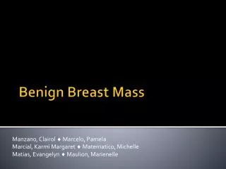 Benign Breast Mass