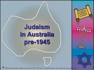 Judaism in Australia pre-1945
