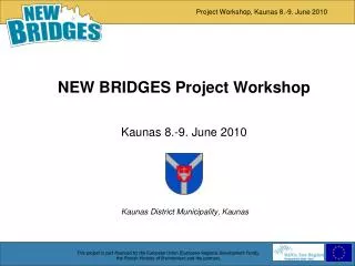 N EW BRIDGES Project Workshop Kaunas 8.-9. June 2010
