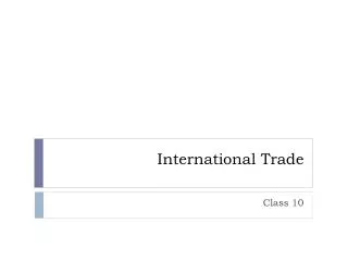 international trade