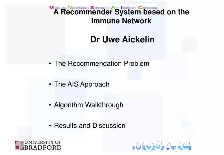 a recommender system based on the immune network