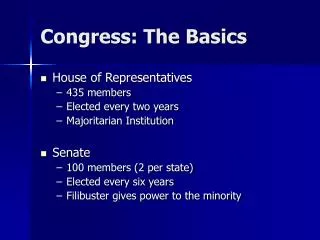 Congress: The Basics