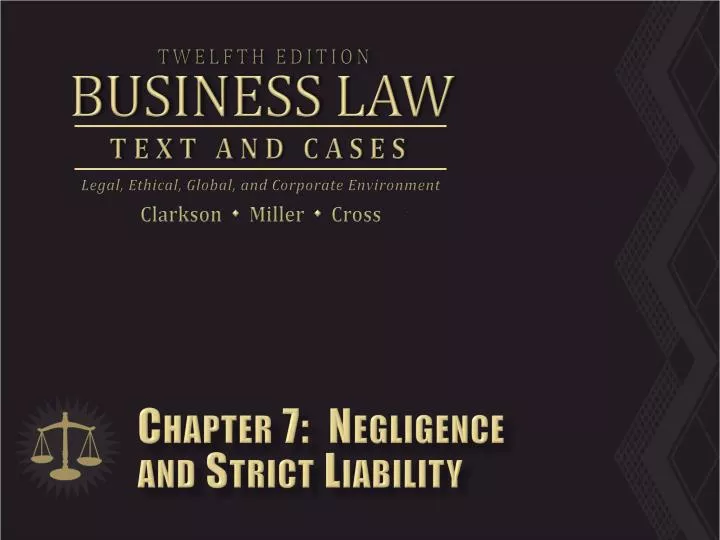 chapter 7 negligence and strict liability
