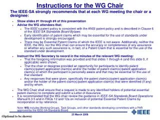 instructions for the wg chair