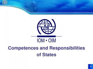 Competences and Responsibilities of States