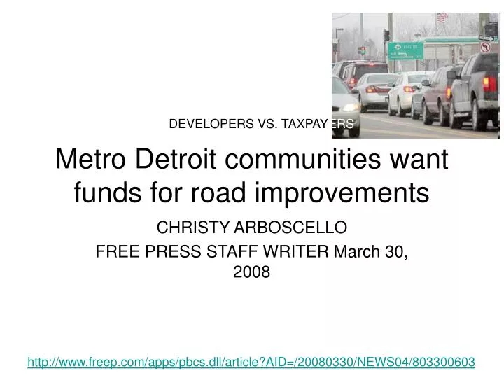 metro detroit communities want funds for road improvements