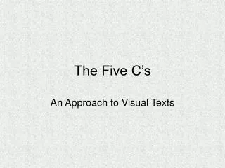 the five c s