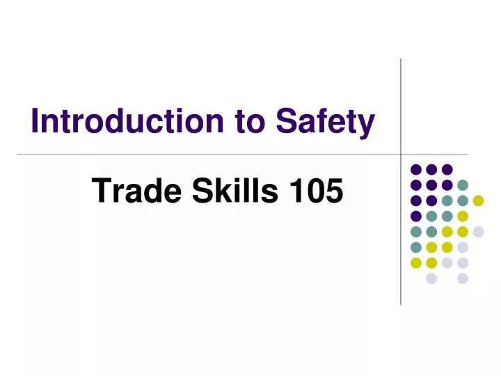 introduction to safety