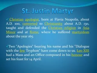 St. Justin Martyr