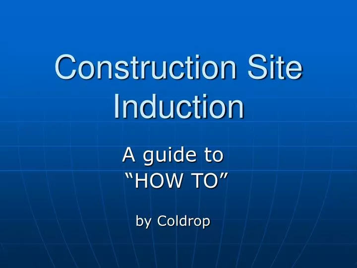 construction site induction