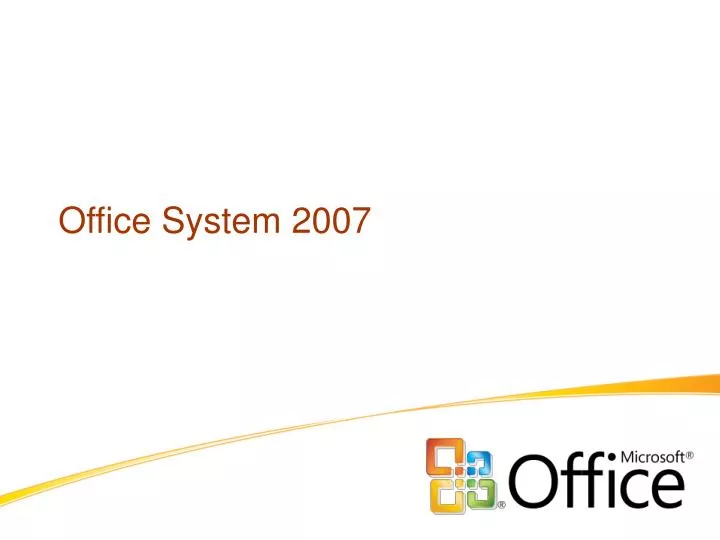 office system 2007