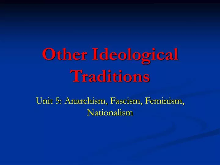 other ideological traditions