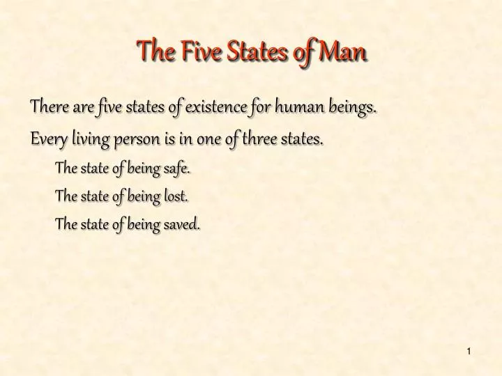the five states of man
