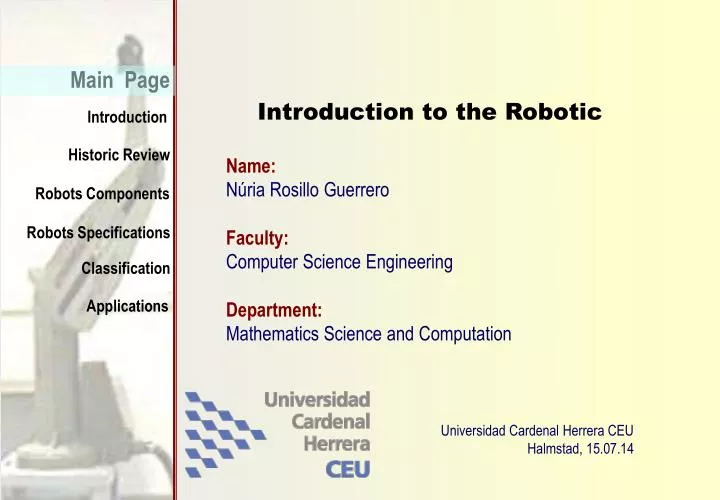 introduction to the robotic