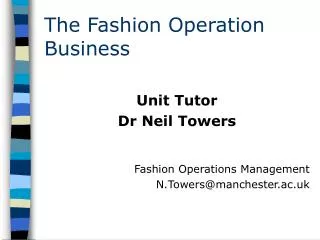 The Fashion Operation Business