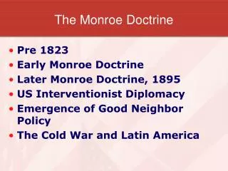 the monroe doctrine