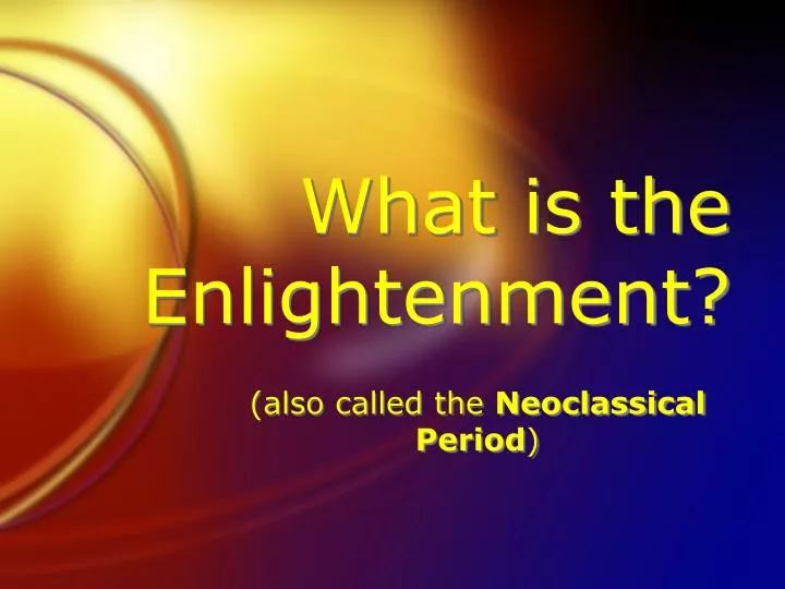 what is the enlightenment