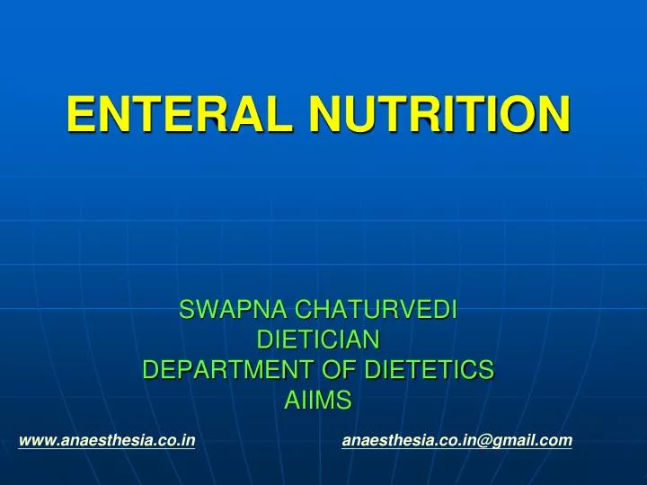 enteral nutrition
