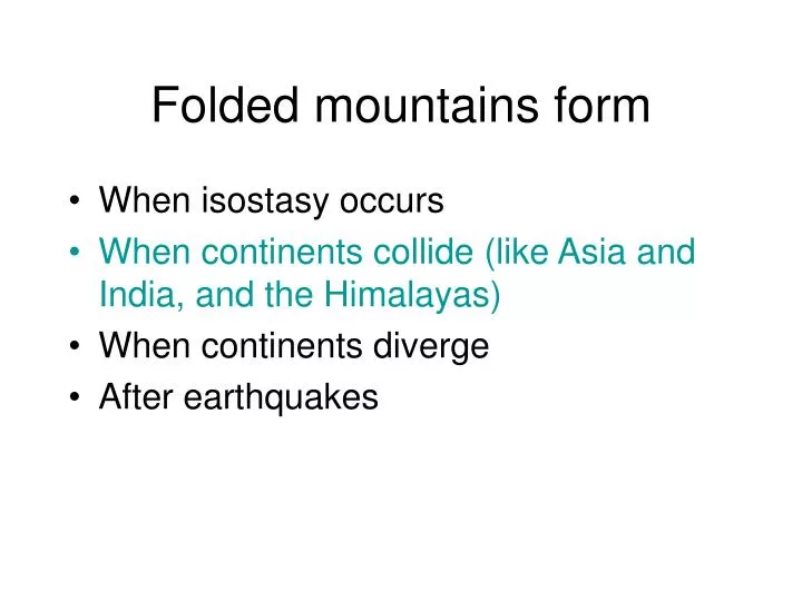 folded mountains form