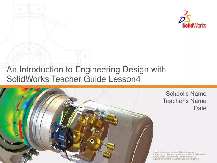 an introduction to engineering design with solidworks teacher guide lesson4