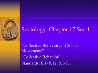 Sociology: Chapter 17 Sec 1