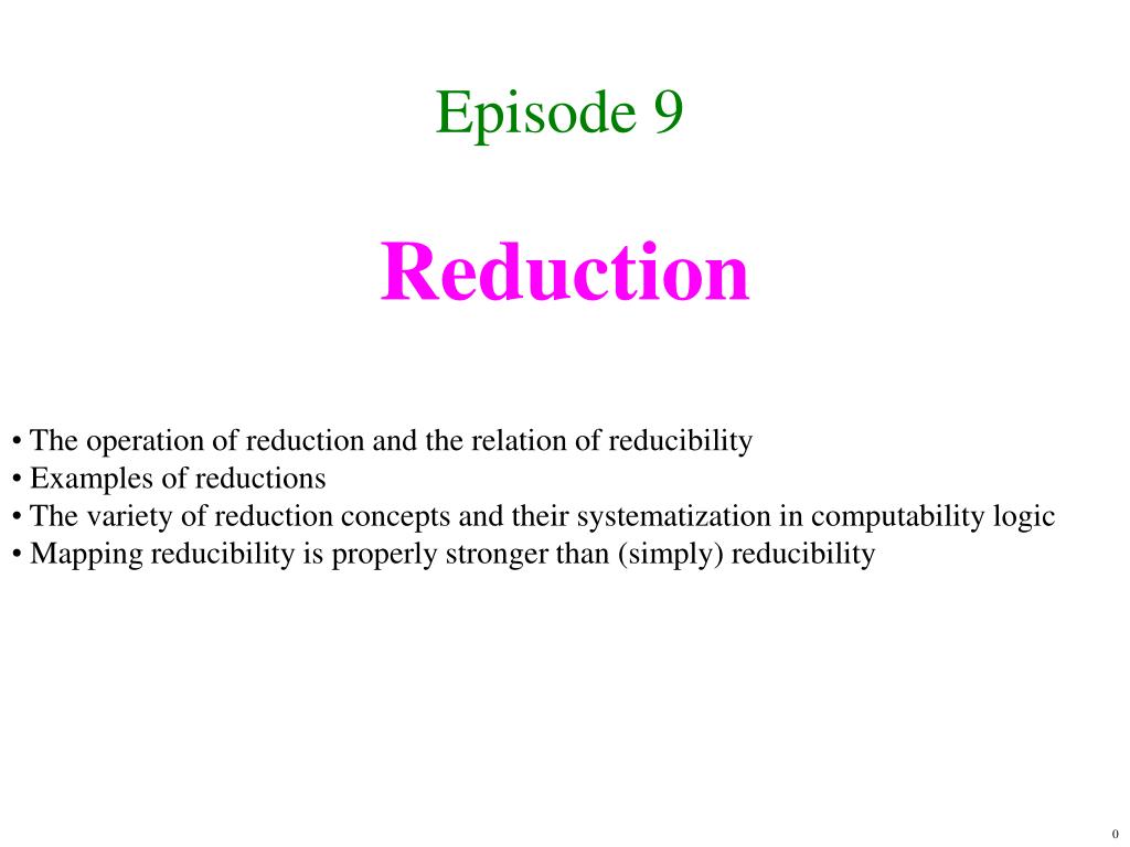 PPT - Reduction PowerPoint Presentation, free download - ID:1773496