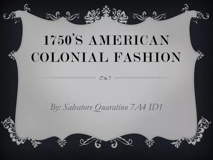 1750 s american colonial fashion