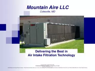 Air Intake Filters Are Manufactured By: Air Solution and Newway Companies, Commerce Twp, MI 48382 www.airsolutioncomp