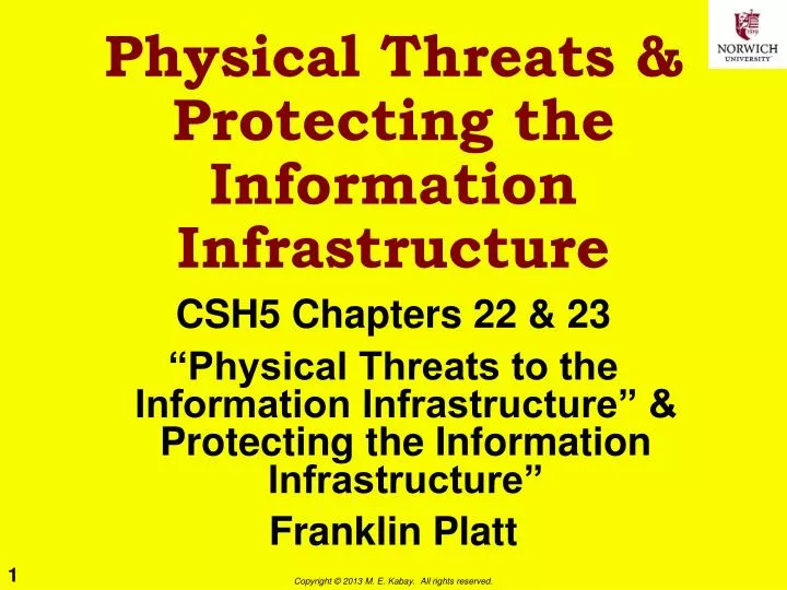 physical threats protecting the information infrastructure