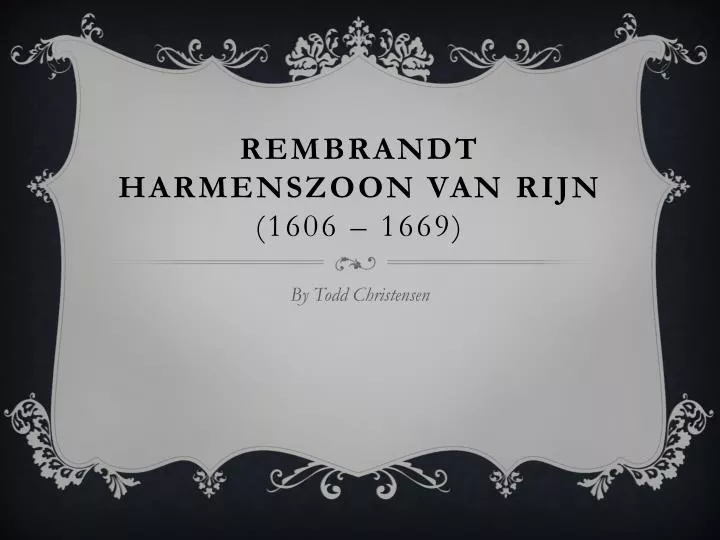rembrandt harmenszoon van rijn 1606 1669