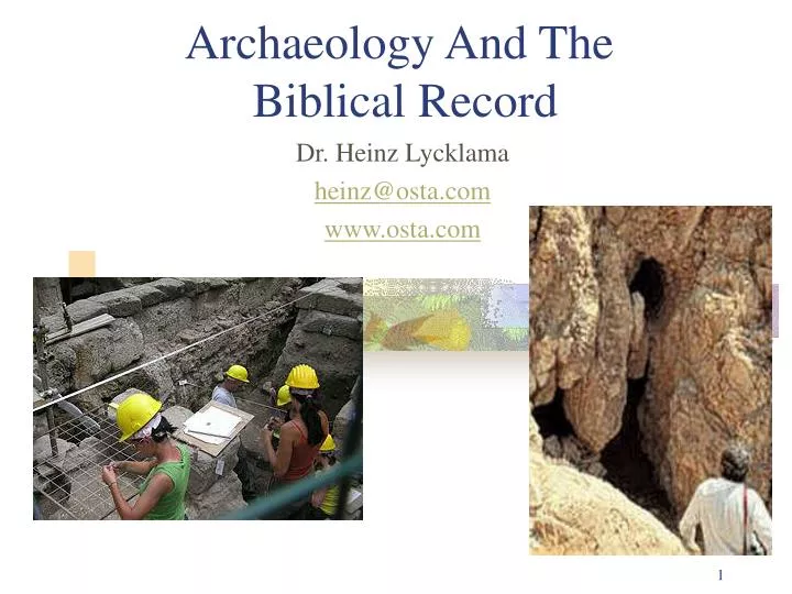 archaeology and the biblical record