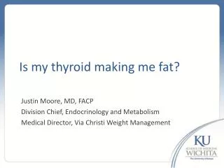 Is my thyroid making me fat?