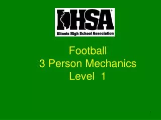 Football 3 Person Mechanics Level 1