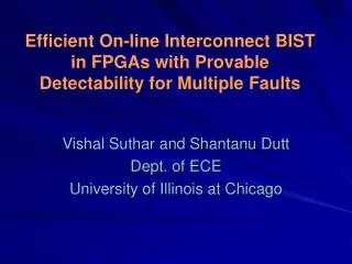 Efficient On-line Interconnect BIST in FPGAs with Provable Detectability for Multiple Faults
