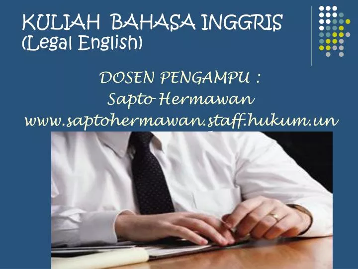 kuliah bahasa inggris legal english